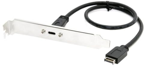 chenyang USB 3.1 Typ E Frontplatte Header Stecker auf USB C Buchse Verlängerungskabel mit Panel Mount Schraube 40cm