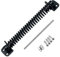 Homezone® Vintage Style 10 Black Galvanised Plain Ring Gate Latch Garden Gate Lock Shed Door Latch Catch with Fittings (Gate Spring)