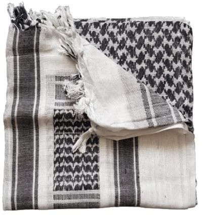 MILSPEC SURPLUS Schwarz und weiß Shemagh Kopftuch Keffiyeh