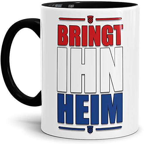 Tassendruck Fan-Tasse Bring Ihn Heim Kroatien-Tasse Zum Fussball/Weltmeisterschaft/WM/Mug/Cup/Tor/Innen & Henkel Schwarz