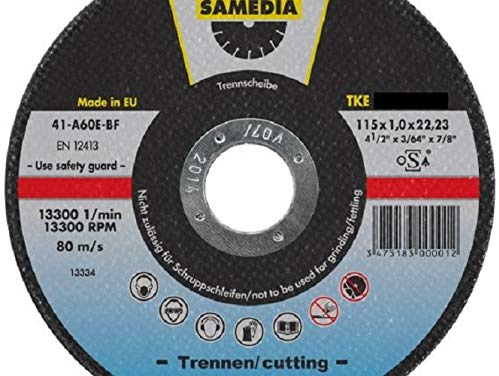 Samedia TKE Korund-Trennscheibe INOX versch. Größen und Stückzahlen Trennscheibe Metall Metall-Trennscheibe (25, Ø 125 mm)