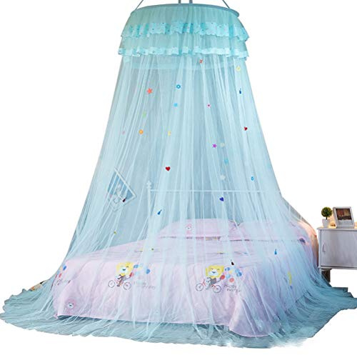 Leikance - Zanzariera rotonda, per letto da principessa, copertura completa, protezione contro gli insetti