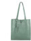 Damen Leder Tasche Set 2in1 Shopper Schultertasche HOBO Bag Umhängetasche Schmucktasche DIN-A4 Mint