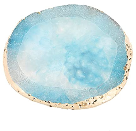 Résine Nail Art Palette, Peinture Dessin Couleur Plat Golden Edge Nail Art Peinture Gel Palette Manucure Outil(Bleu)