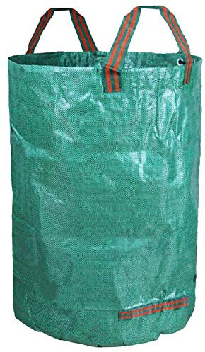 270L Large Garden Waste Bag (D67cm, H76cm), Waterproof Rubbish Refuse Sack with Handles, Tearproof Leaf Grass Cuttings Bag