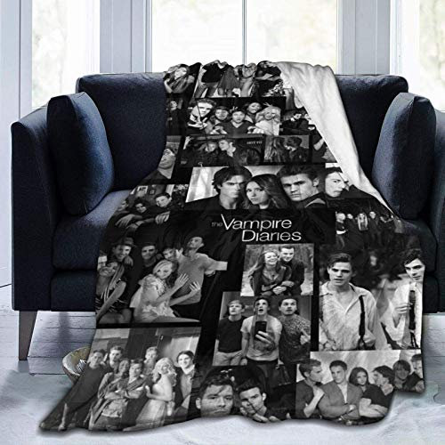 shenguang Die Vampire Diaries-Decke Ultra-weiche Micro-Fleece-Decke Ganzjährig Premium-Bett Flanell Leichte Decke für die Klimaanlage und warm digital gedruckt 60 'x 50'