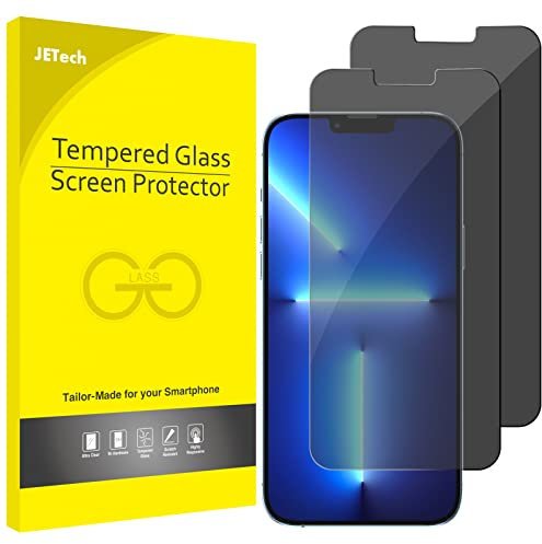JETech Privacy Screen Protector for iPhone 13 Pro Max 6.7-Inch, Anti Spy Tempered Glass Film, 2-Pack