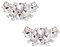 2PCS Clips de Zapatos de Diamantes de Imitación de Lujo, Clips de Hebillas de Zapatos de Cristal Nupcial Elegante, Clips Decorativos Desmontables, Clips de Joyería para Bolso de Bufanda de Sombrero
