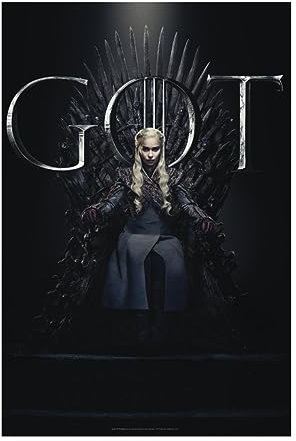 Spreadshirt Game Of Thrones Daenerys Targaryen GOT Poster 20x30 cm, One size, Weiß