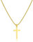 AFSTALR Collier Croix Homme Or Chaine Pendentif Croix Acier Inoxydable Bijoux Chretienne Croix pour Homme Femme