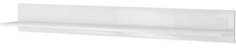 Lomadox Wandboard weiß Hochglanz modern, B/H/T: ca. 180/22/23 cm