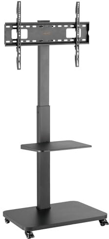 myWall HP108L Standfuß für Flachbildschirme 37“ - 75“ (94-190 cm), Belastung bis 40 kg, schwarz 20 Jahre Garantie