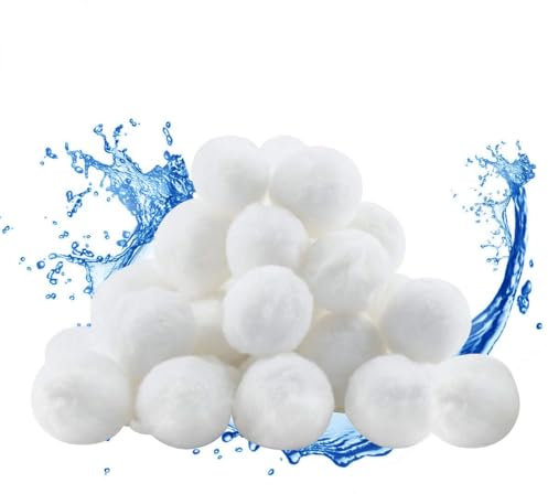 Sinllannd Pool-Filterbälle, 0,7 kg, umweltfreundliche Faser-Filtermedien für Schwimmbad, Sandfilter, Aquariumfilter (entspricht 22,7 kg Poolfiltersand)