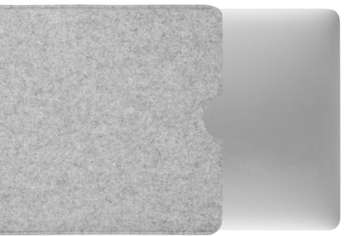 CoverKingz Filz Hülle für MacBook Pro 13 (M1,M2)/Air 13 (M1) - Notebook Tasche handgefertigt aus Wollfilz - hochwertige Laptophülle aus 100% Schurwolle - Moderne Handmade Filzhülle Case Hellgrau