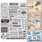 GLOBLELAND 11.7x8.3 Zoll Vintage Flugtickets Transparente Silikonstempel Poststempel Klare Stamps Porto Postkarten Silikonstempel Für Kartengestaltung DIY Prägung Journaling