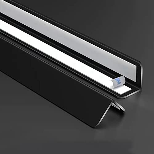 Black Corner Shield Countertops / Window Sill / Door Frame Nosing Ledge Guard Protector, Self Adhesive Wall Trim Backsplash Accessories Furniture Cabinets Corner Bumpers ( Color : 2x2cm W , Size : 90c