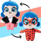 Miraculous Ladybug Plüsch Schlüssel-Anhänger, Marinette - Ladybug, 16cm, doppelseitig