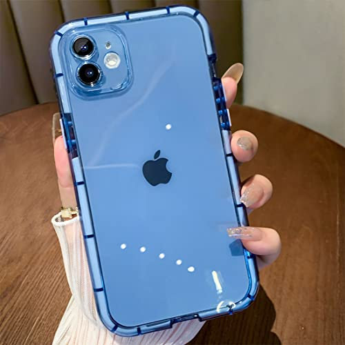 QLTYPRI for iPhone XR Case, Glow in the Dark Phone Case Soft Slim Silicone Shockproof Protective Cover, Anti-Scratch Transparent Clear TPU Bumper Phone Cover for iPhone XR – Blue