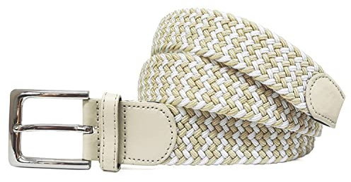 Gloop Unisex Elastischer Stoffgürtel Geflochtener Stretchgürtel Dehnbarer Gürtel für Damen und Herren Gesamtlänge