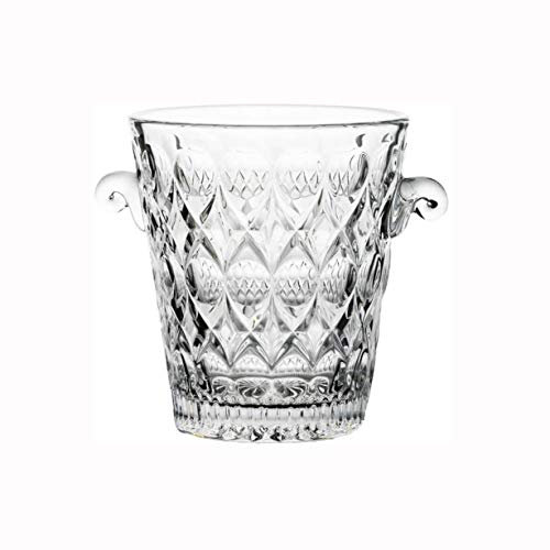 FBITE Glass Ice Bucket Crystal Glass Ice Bucket Champagne Bucket Bar KTV Ice Bucket Ice Cube Bucket Gift Wine Set