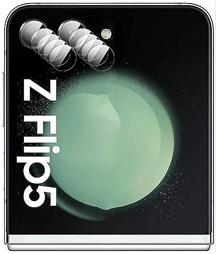 GIOPUEY [Ultra Thin 4 Pack Camera Lens Protector Compatible with Samsung Galaxy Z Flip 5, HD Tempered Glass Camera Protector for Samsung Galaxy Z Flip 5