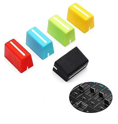 WXYINSPAS 5pcs Universal Fader Knobs Replacement Fader Cap Slider for DJ Controller Mixer Console Pioneer Pioneer DJM、DDJ、XDJ, Denon Numark AKAI RANE VESTAX (Universal Mixed color Hats)