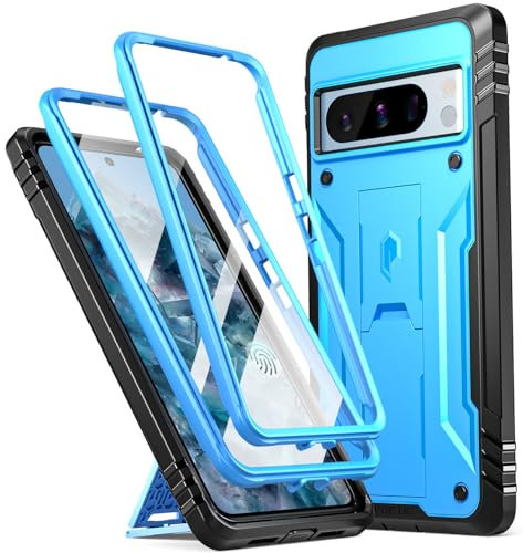 Poetic Revolution - Funda para Google Pixel 8 Pro 5G de 6.7 pulgadas, protector de pantalla integrado que funciona con identificación de huellas dactilares, cuerpo completo, resistente, a prueba de