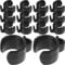 Toyvian 20pcs Microphone Stand Cable Clips Boom Pole Cable Clips Clamp Microphone Boom Pole Cable Clamp for Phone Mic Cable Black S