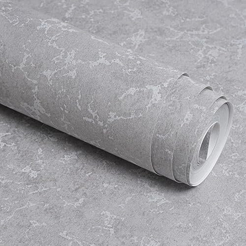 Snewvie Vliestapete Shabby Chic Quarz Textur Tapete Blaugrau Beton Textur Naturstein Effekt Tapete für Schlafzimmer Wohnzimmer Flur Decke