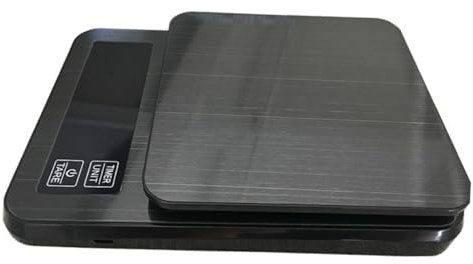 NAMOARLY 5kg Digitale Küchenwaage Mit Timer Schwarz Elektronische Waage Für Kaffee Und Lebensmittel Präzisionswaage Ohne Batterien