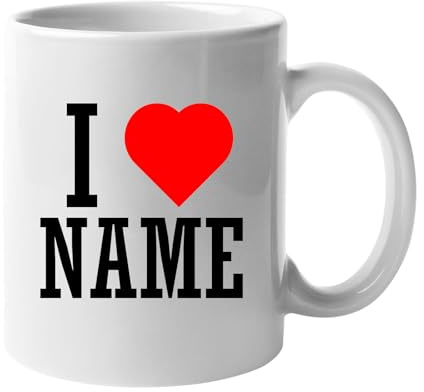 Personalised I Love Girlfriend Funny Boyfriend Mug with Your Custom Text - Example Boyfriend, Girlfriend, Your Name Fathers Day Gift