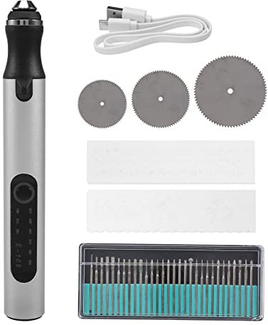 Yopeissn USB Gravierstift, Wiederaufladbarer Gravurstift, Kabelloses Holzgravur Satz für Glas, Schmuck, NäGel, Keramik