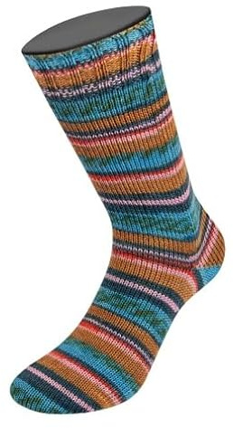 LANA GROSSA Meilenweit 100 Merino extrafine | Hochwertiges Sockengarn, waschmaschinenfest | Handstrickgarn aus 75% Schurwolle & 25% Polyamid | 100g Wolle, Stricken & Häkeln | 420m Garn FB4465