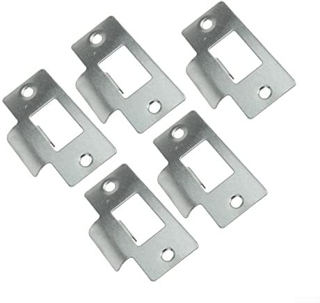 Adjustable Stainless Steel Door Strike Plate, Suitable for Steel Swinging Doors, 510pc Standard Tubular Latch (5pc)
