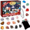 SilverChry Adventskalender Edelsteine Kristalle, Edelstein-Adventskalender 2024, Kristall Adventskalender, 24 Tage Mineralien Weihnachts-Countdown-Kalender, Adventskalender für Jungen und Mädchen
