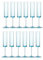 Correa Flûtes à Champagne 6 OZ Verres à Champagne Carrés Coupes à Pied Verres à Griller de Mariage Réutilisables Paquet de 12 Bleu