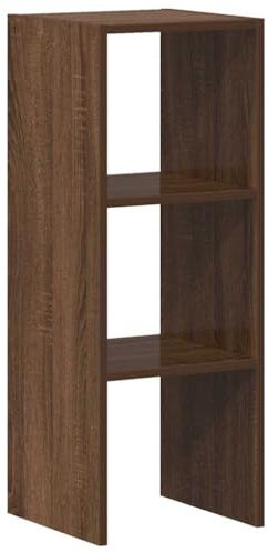 vidaXL Bücherregal Stapelbar Braun Eichen-Optik 30x30x80 cm, Bücherständer, Büroschrank, Aktenregal, Bücherschrank, Büroregal, Highboard, Regal