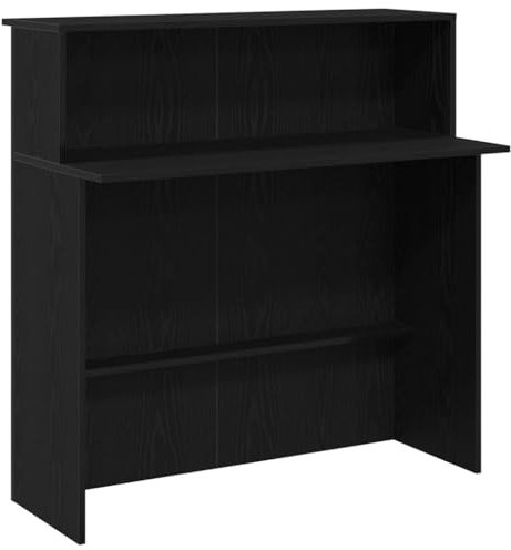 Genérico Wenjingqi-859025 Empfangstheke, Schwarz, 100 x 50 x 103,5 cm, Holztechnik
