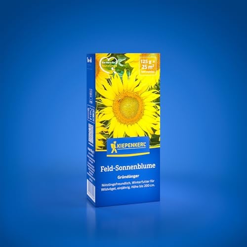 Kiepenkerl Feld-Sonnenblume 1080500, Gründüngungssaat | Winterfutter für Wildvögel, Gründünger, Bodenlockerung, Bodenverbesserer, einjährig