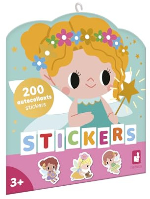 Janod - 200 Gummibärchen - Selbstklebende Sticker - Thema Feen - Ab 3 Jahren - Kreative Freizeitgestaltung Kinder - Lernen für Feinmotorik und Konzentration - J09195
