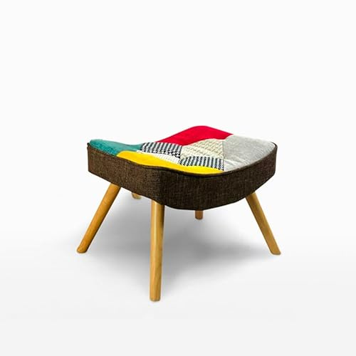 Produce Shop Repose-Pied Patchwork de Salon au Design Moderne Solum
