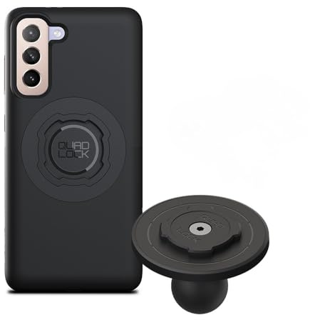 Quad Lock 1 Ball Top Cap Phone Mount Kit with MAG Phone Case and MAG Wireless Charging Head for Galaxy S21, Compatible with RAM 1 Socket arms for Car, Truck or RV.