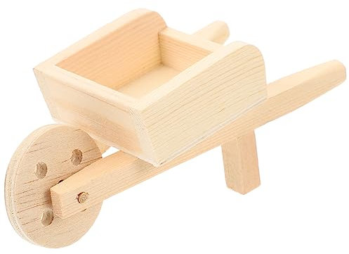 VICASKY Mini Wheelbarrow Model Wheelbarrow Miniature Simulation Cart Toy Mini Garden Trolley