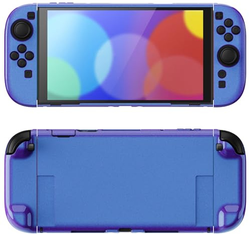 playvital Coque pour Switch 2 Manette Accessoires,Caméléon Bleu Violet | Étui Housse de Protection Rigide pour Switch 2 Grip avec Support & Capuchon Joystick,Dockable Case Cover