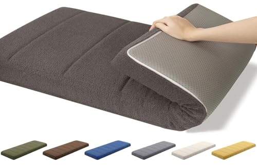 AQIGR Bankkissen 100x40 120x40 140x40 80x40 150x50 Bankauflage Sitzkissen Bank Sitzauflage Sitzbank Auflage Polster fur Kissenauflage Küchenbank Gardenbank Essbank(Kaffee,45x45CM)