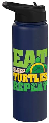 Eat Sleep Turtles Repeat Stainless Steel Insulated Water Bottle