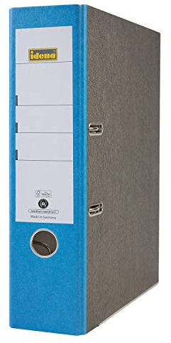 Idena 303061 - Ordner für DIN A4, 8 cm breit, Wolkenmarmor, blau, 1 Stück