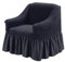My Palace Aurora Sesselschoner 1 Sitzer Stretch und antirutsch Sesselhusse Fernsehsessel Bezug elastischer Sesselüberwurf mit Schaumstoffankern, 70-120cm Anthrazit