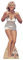AUTHENTIC BRANDS Lebensgroßer Pappaufsteller mit Mini-Version von Marilyn Monroe, Karton, Mehrfarbig, 172 x 63 x 172 cm, Pappe, Weißer Badeanzug, Regular