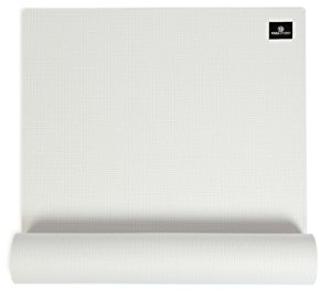 Yoga Studio Unisex-Yogastudio-Matte, 6 mm, weiß, klebrig, 183 cm x 61 cm, 6 mm, reißfest, mit Rutschfester Unterseite, Weiß
